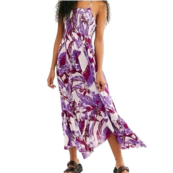 NWT Intimately Free People Heat Wave Floral Printed Maxi Dress in Ivory Combo - Picture 1 of 9